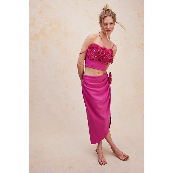 New FREE PEOPLE Elliatt Prisca Set $395 MEDIUM Pink SPECIAL OCCASION - Picture 1 of 7
